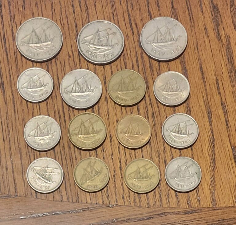 Read more about the article Kuwait lot of 15 used coins. See pictures.