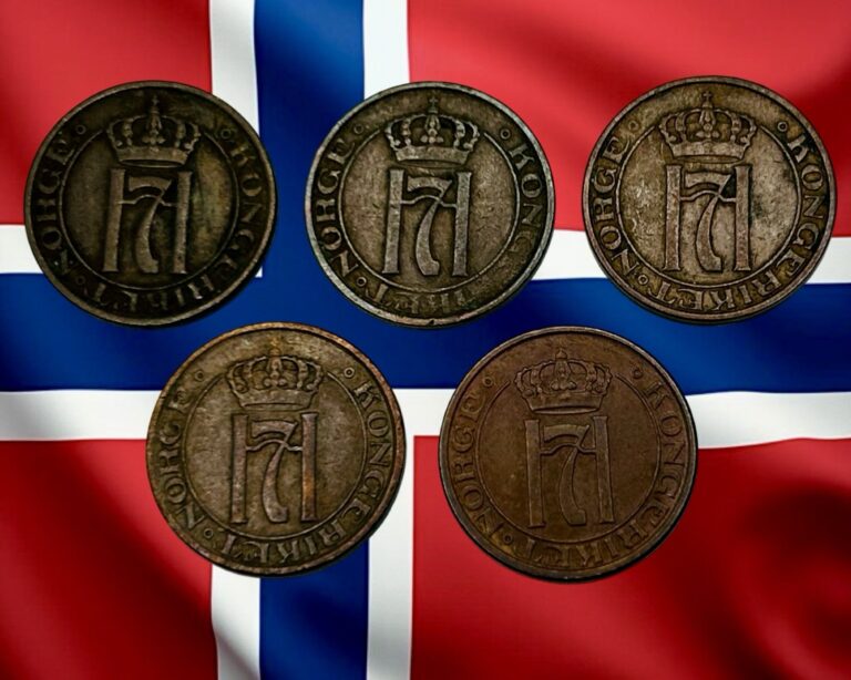 Read more about the article Lot of 5 Old Norway 2 Ore Coins – Combined Ship