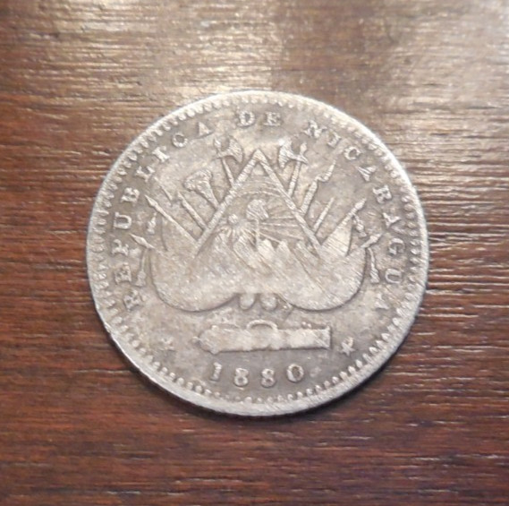 Read more about the article Rare 1880 ~ Nicaragua ~ 10 Centavos  ~ Silver Coin ~ KM#3