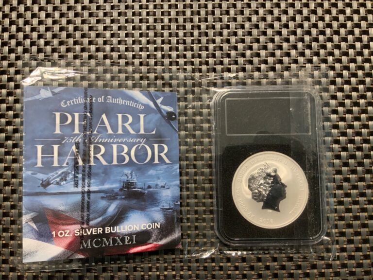 Read more about the article 2016 Tuvalu Pearl Harbor 1 Troy Ounce 9999 Silver 75th Anniversary Coin with COA