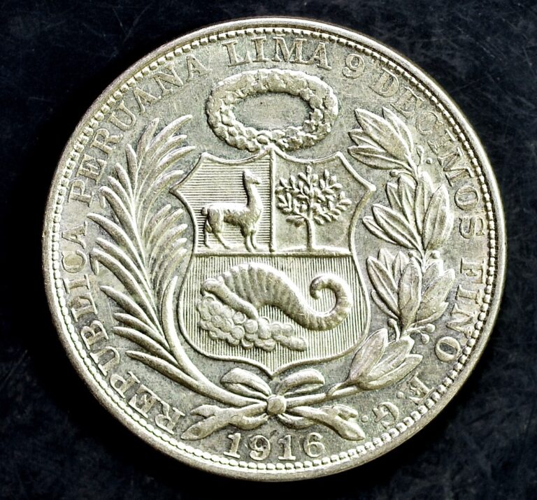Read more about the article HIGH GRADE HISTORIC WORLD SILVER! LUSTROUS 1916 FG LIMA PERU SILVER UN SOL