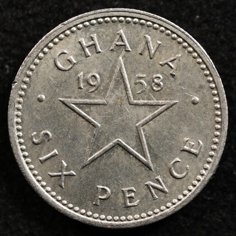 Read more about the article Ghana 6 Pence 1958  Coin  Inv#I328
