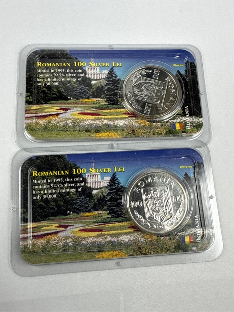 Read more about the article Romania FAO 1995 100 Lei Silver Coin in Littleton Showpak Case – Lot of 2