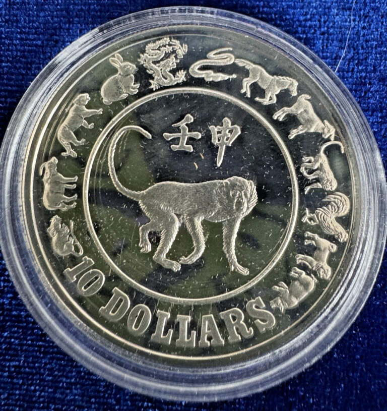 Read more about the article Singapore 1992 $10 Silver Year of the Monkey KM-92a 30K Mintage Free Shipping