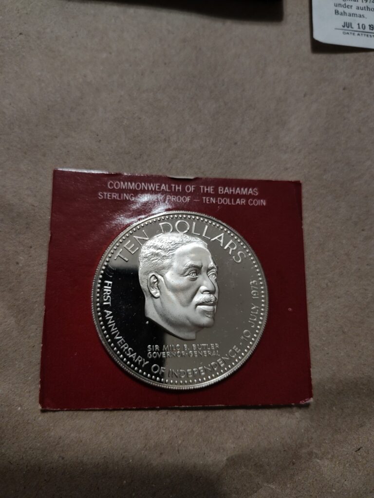 Read more about the article 1974 Bahamas 10 Dollar Silver Proof Independence Day Commemorative $10 Coin