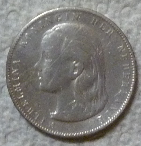Read more about the article 1897 NETHERLANDS – 1 GULDEN – WILHELMINA I – .945 SILVER – 1/3 Oz ASW – KM# 117