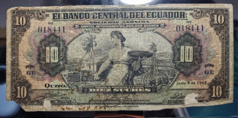 Read more about the article 1943 Ecuador 10 Sucres