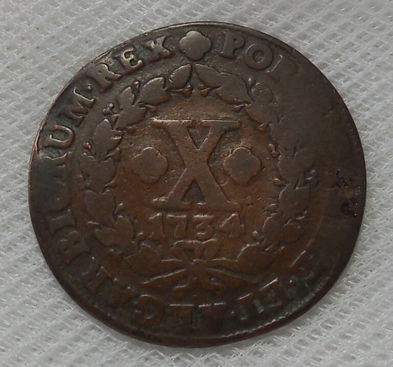 Read more about the article 1734 PORTUGAL 10 REIS COPPER COIN