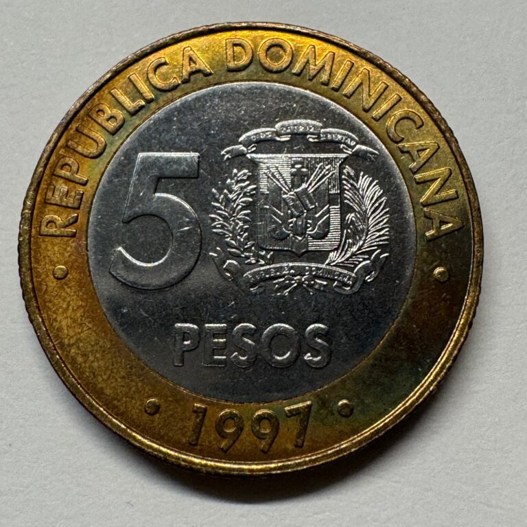 Read more about the article 1997 Dominican Republic 5 Pesos – Coin #C-040