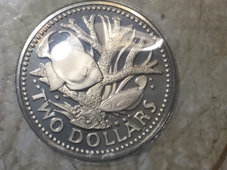 Read more about the article 1974 BARBADOS Huge  VINTAGE NEPTUNE Old Proof Silver 2 Dollars Coin Free Ship