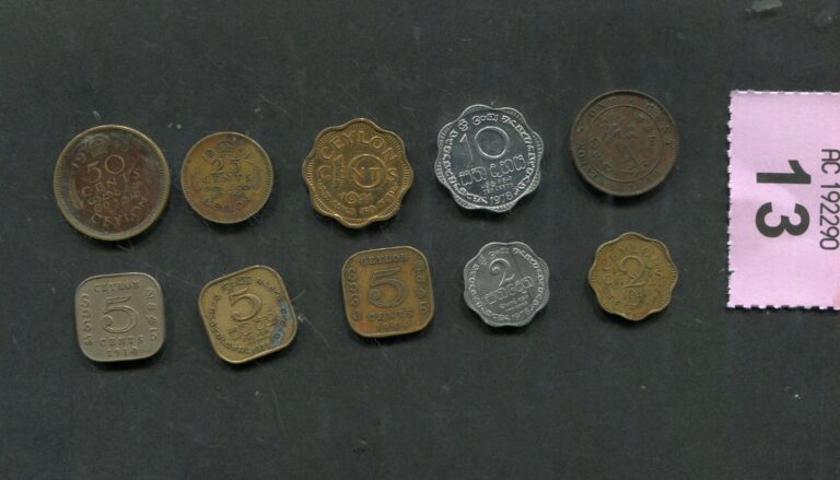Read more about the article Set  of  10   coins of Ceylon and Sri Lanka