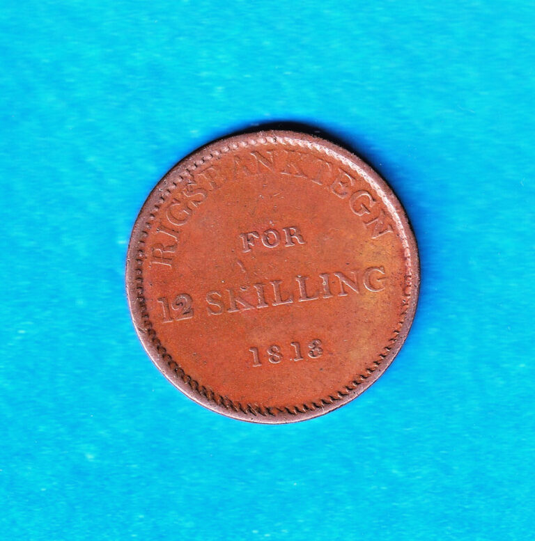 Read more about the article 1813 Denmark-Norway 12 Skilling (KM-Tn2) Copper [Frederik VI]  One-year issue