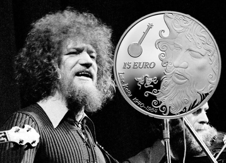 Read more about the article NEW Luke Kelly Silver Proof Coin 2020 Ireland €15 Mint FDC