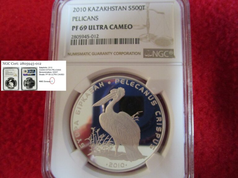 Read more about the article 2010 KAZAKHSTAN SILVER DALMATIAN PELICAN PROOF NGC PCGS ICG ANACS africa PF69