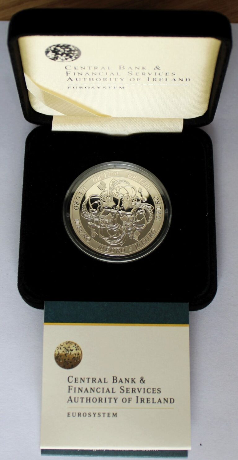 Read more about the article 2007 Ireland Celtic Sterling Silver Proof €10 Euro Coin  Case  Box  COA