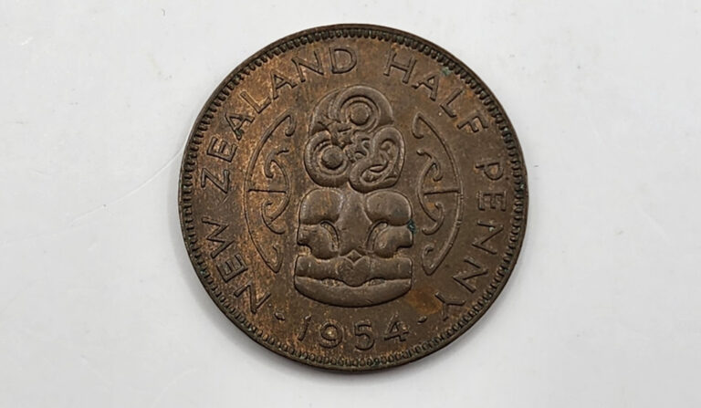 Read more about the article AU 1954 New Zealand Half Penny Coin – KM#23.1