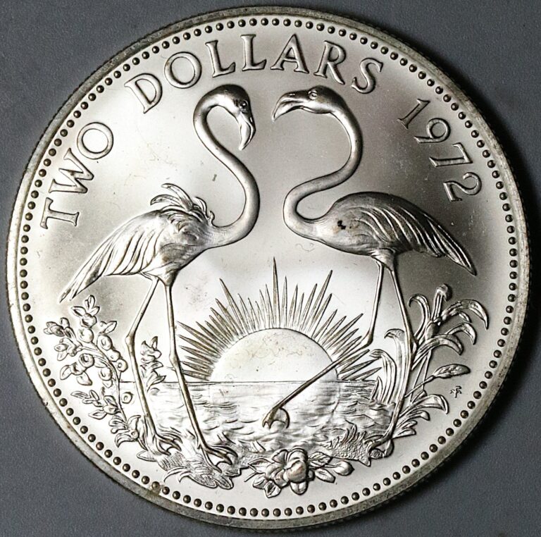 Read more about the article 1972 Bahamas 2 Dollars Flamingos BU 0.89 oz ASW Silver Coin (25071101R)