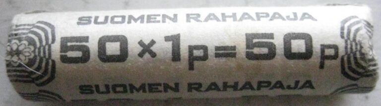 Read more about the article Finland 1974 Penni BU Finland bank shotgun original BU roll of 50 coins