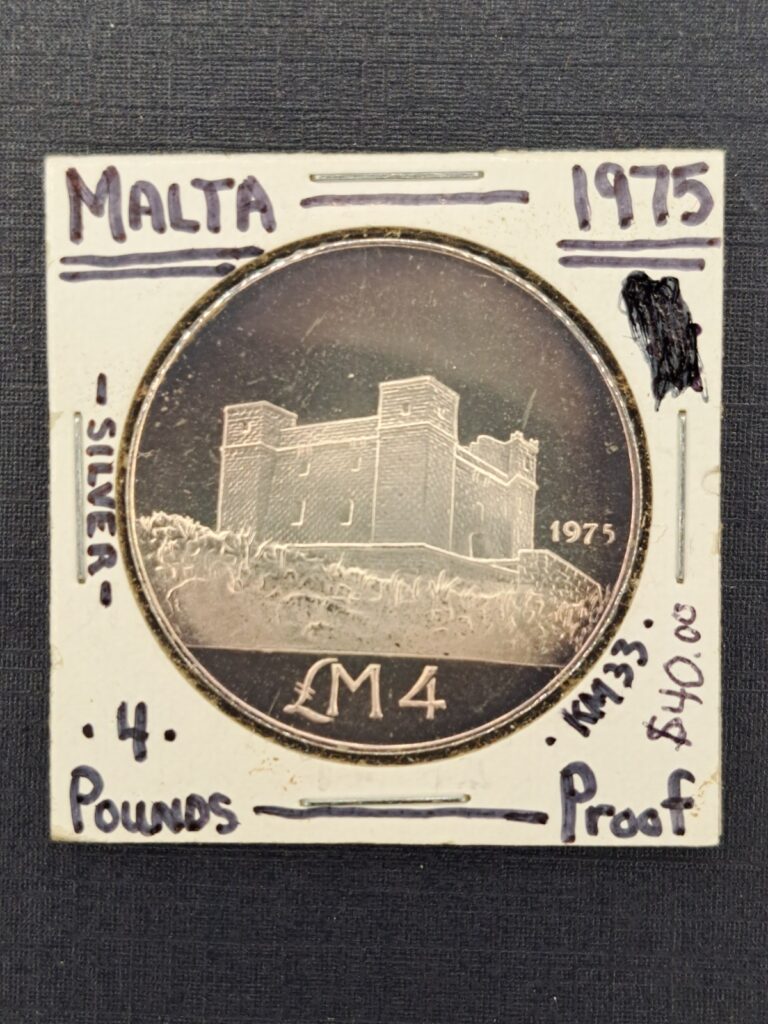 Read more about the article 1975 MALTA 4 Liri(pounds) Silver Proof Coin Beautiful Free Shipping