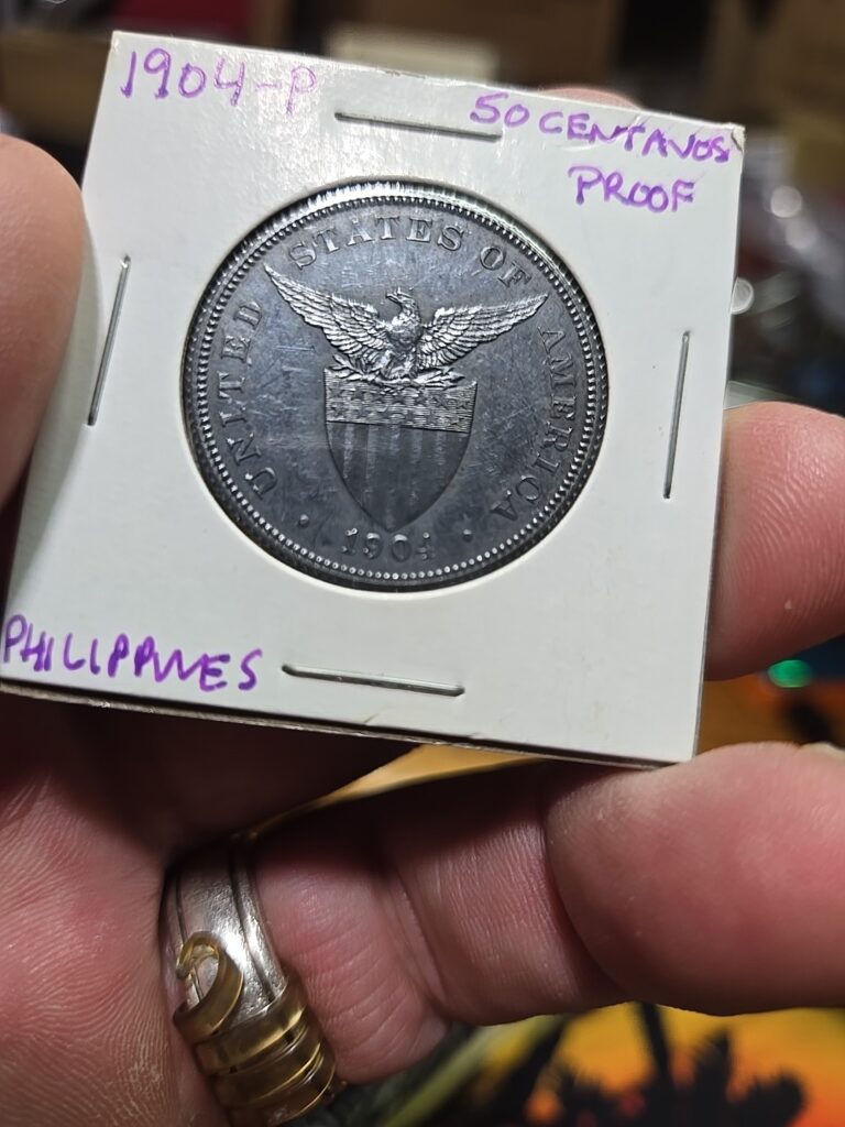 Read more about the article Scarce RARE PROOF 1904 Philippines 50 Centavos Silver Date Low Mintage! #2