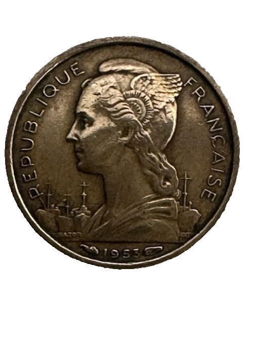 Read more about the article 1953 Madagascar 10 Francs Polished Coin