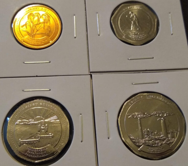 Read more about the article 1992 1994 madagascar 4 coin mint set 5 10 20 50 Ariary bu uncirculated tough era