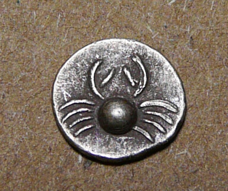 Read more about the article Cambodian_Silver Coin_CRAB PE_TYPE 1_KM#5_1570 to 1750_257070-002