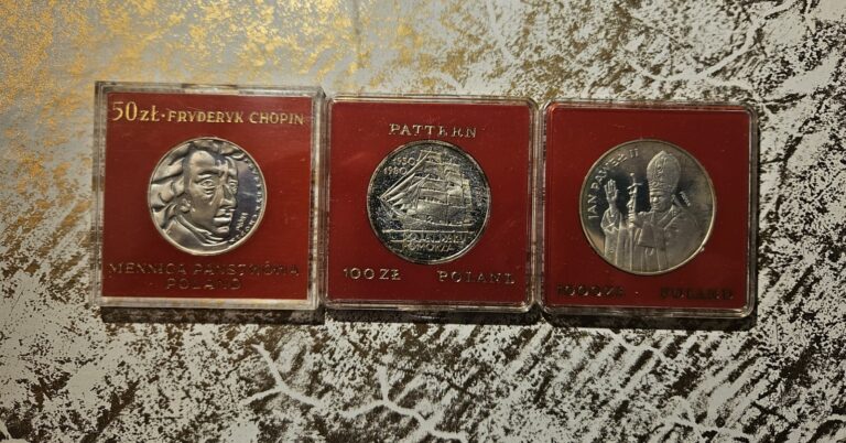 Read more about the article 1972  1980  1982 POLAND – PROOF PROBA SILVER COIN LOT – IN ORIGINAL CASES