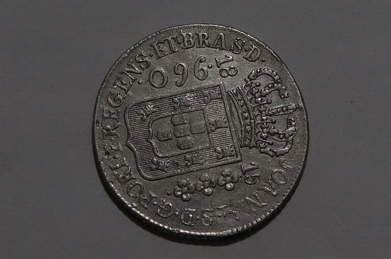 Read more about the article 🧭 🇧🇷 BRAZIL 960 REIS 1815 AMAZING OVERSTRUCK B86 #W257