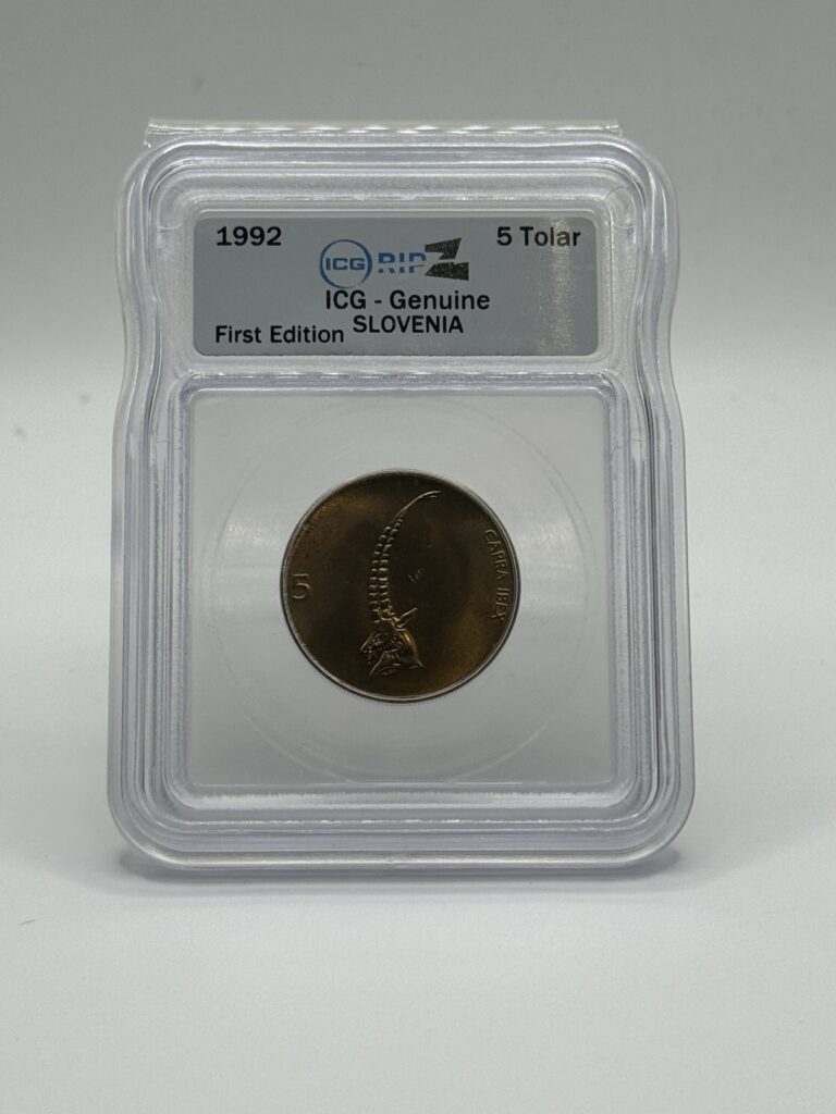 Read more about the article ICG Genuine 1992 Slovenia 5 Tolar Historical Coins Of The World 1st Edition