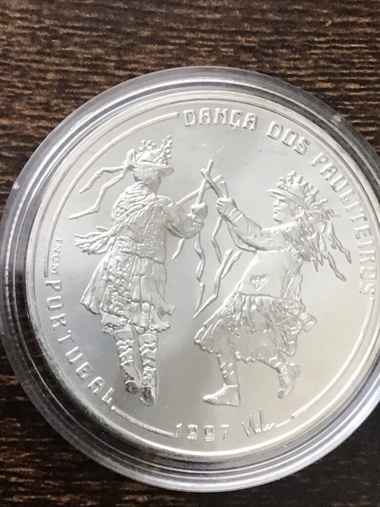 Read more about the article 1997 Portugal 1000 Escudos- Traditional Dance Genuine Large Silver Coin