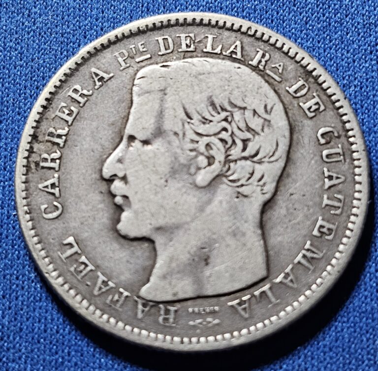Read more about the article Guatemala 1865 4 Reales Silver Coin – MINTAGE 82 000. Cool Piece Of History!