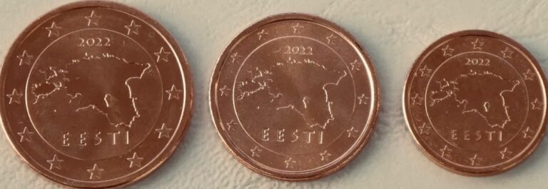 Read more about the article Estonia 2022 UNC Mint Coins. 1  2 and 5 cents . KM 61-63. (3 Coins) Uncirculated