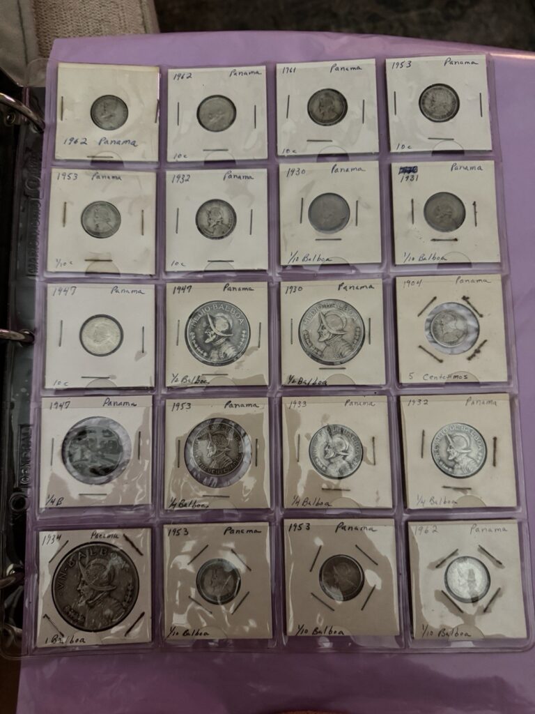Read more about the article Panama Silver Coin Lot – 27 Coins 10¢ to 1 Balboa – Mostly all silver