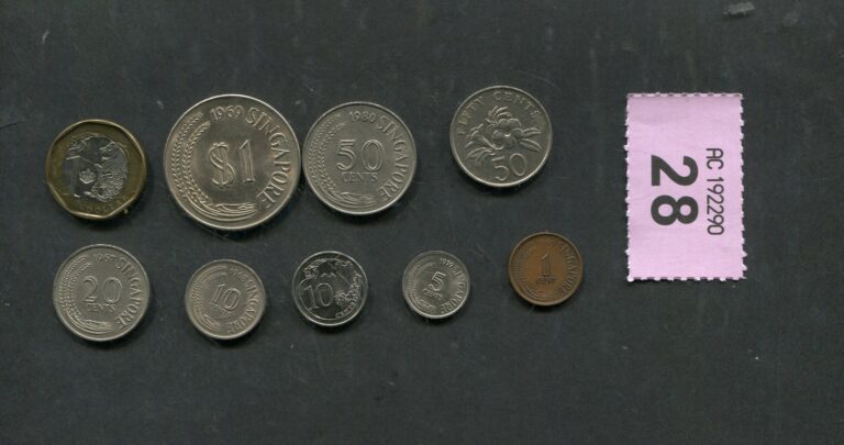 Read more about the article Set  of   9  coins of  Singapore