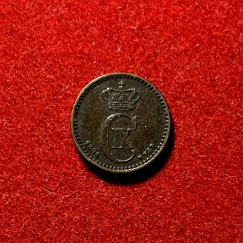 Read more about the article Denmark 1894 (h) VBP Ore Bronze Coin KM#792.2 T2927a