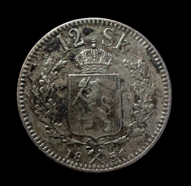 Read more about the article Norway 12 Skilling 1854 Silver Coin – Details Scratches – Bargain