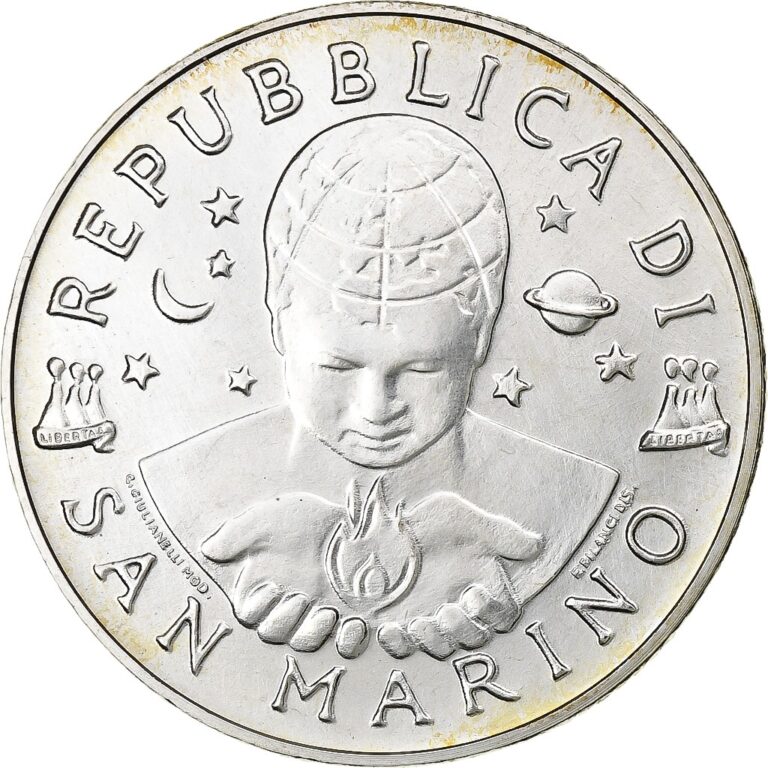 Read more about the article [#1184744] San Marino  5000 Lire  1998  Rome  Silver  MS  KM:385