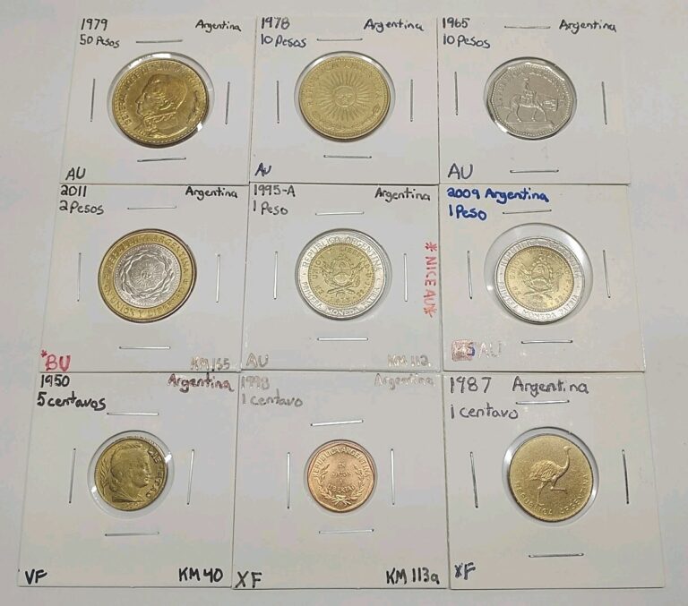 Read more about the article Argentina 🇦🇷  Lot Of (9 Coins)