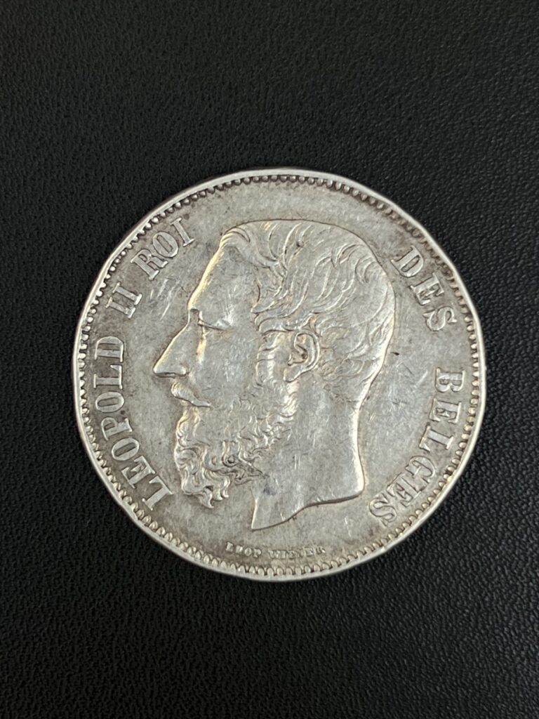 Read more about the article 1869 Belgium 5 Francs – Leopold II Small Head | Beautiful Silver Coin