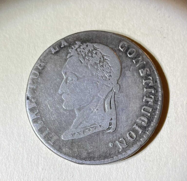 Read more about the article 1855 Bolivian coin—4 Soles  OFF-CENTER STRIKE