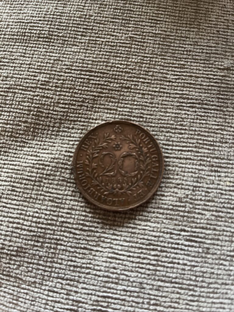 Read more about the article PORTUGAL Rare Coin  Azores 20 REIS 1866 Copper RARE Excellent Shape