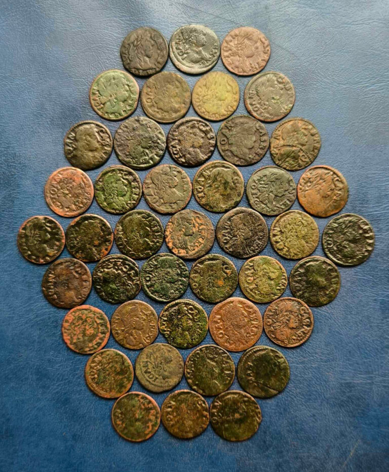 Read more about the article Lot 43 Very Rare Cooper Medieval Lithuanian/Polish Coins John II Casimir Vasa.