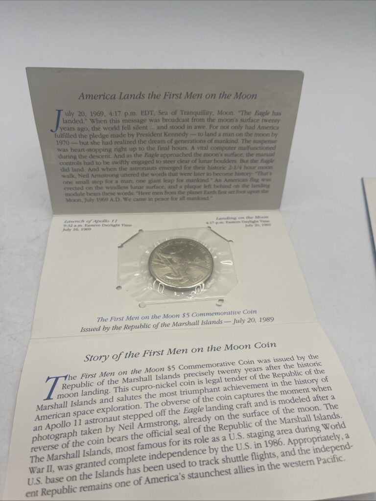 Read more about the article 1989 Marshall Islands First Men On The Moon $5 Coin Uncirculated