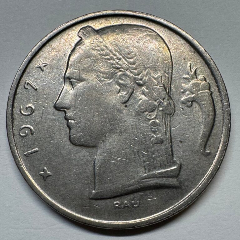 Read more about the article 1967 Belgium 5 Francs – Coin #C-030