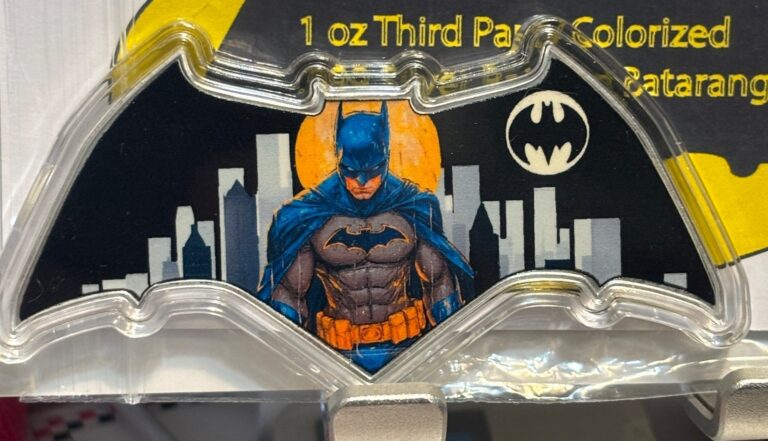 Read more about the article 2025 Samoa 1 oz Silver Batman Batarang Colorized Shaped Coin BU 299mint