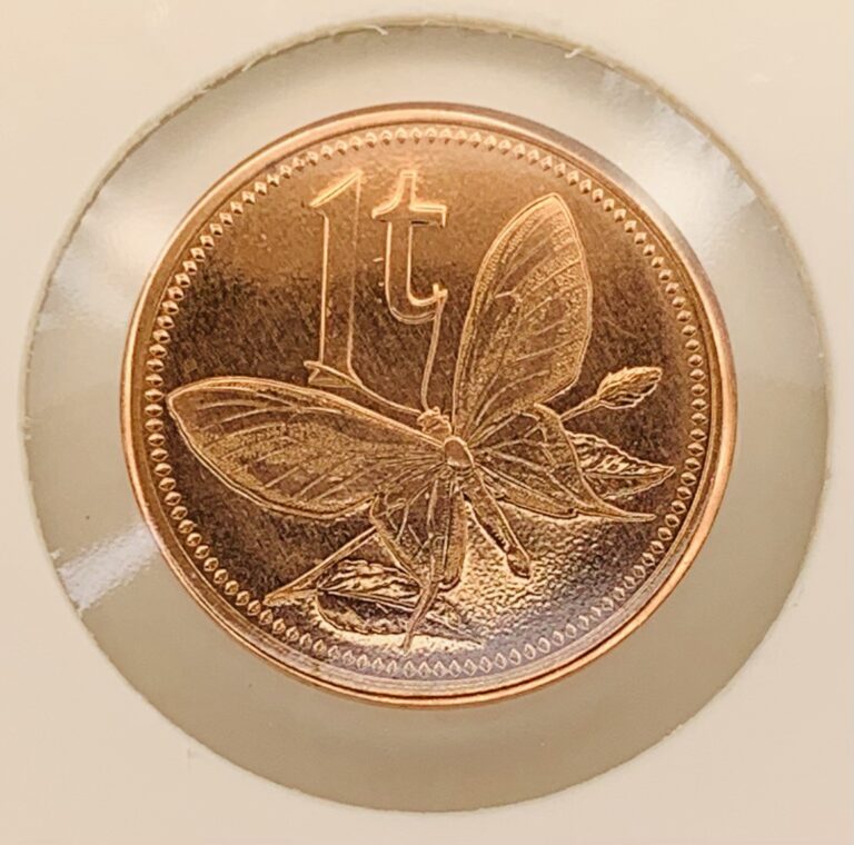 Read more about the article Papua New Guinea 1 Toea Coin 2004 KM1 Butterfly Insect Bronze Bird-of-Paradise