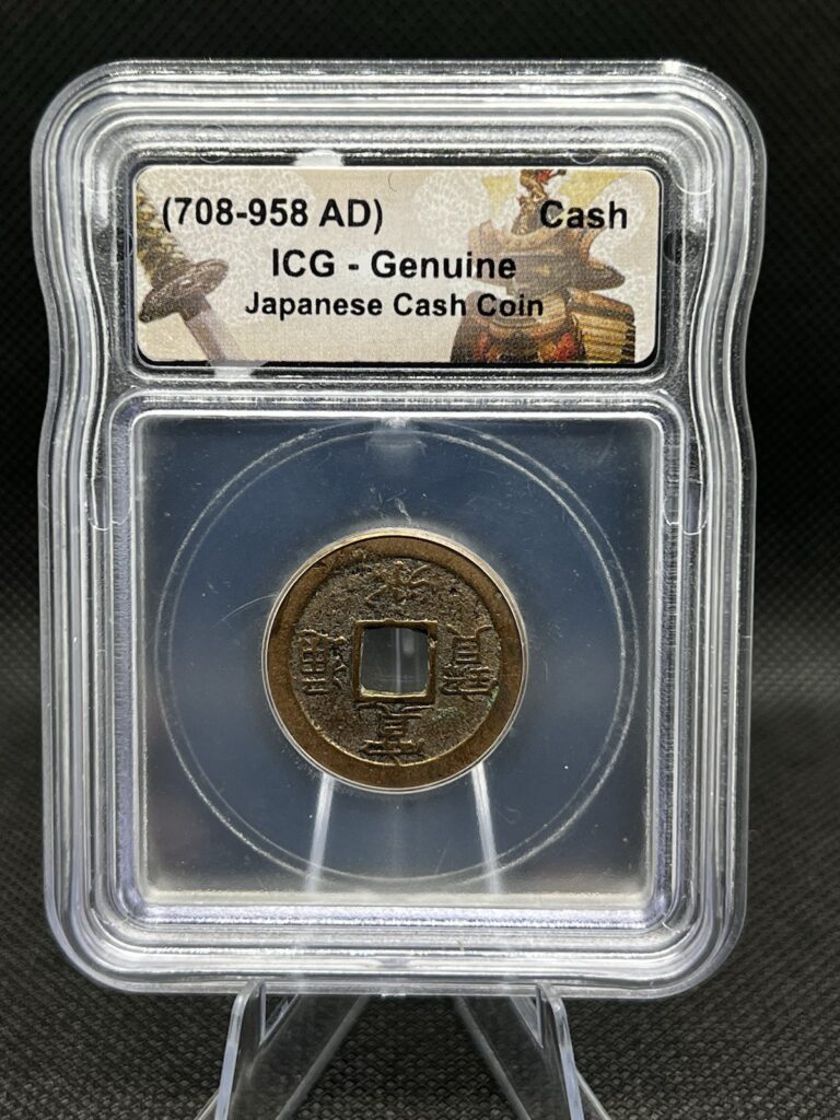 Read more about the article 708–958 AD Japan Cash Coin – ICG Certified Genuine Ancient Japanese Currency