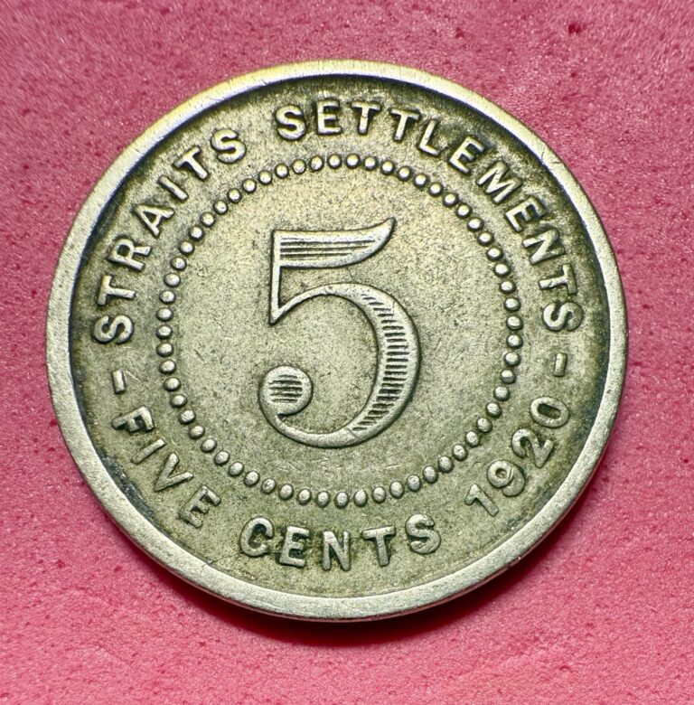 Read more about the article British Malaysia Straits Settlements 5 Cent 1920 Coin George V KM# 34