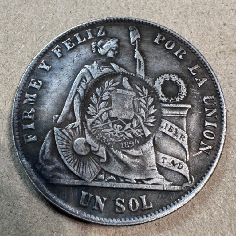 Read more about the article Coin 1 sol 1871 Peru  Lima